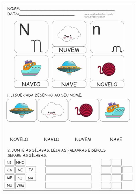 Ficha De Lectoescritura Para Aprender A Escribir La Letra N Verloop Io