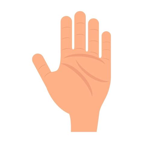 Human Hand Vector Person Icon Illustration Isolated White Thumb Human