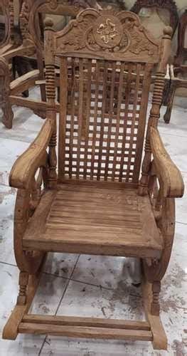 Handmade Modern Wooden Rocking Chair Sheesham Standard 1 Walnut Brown