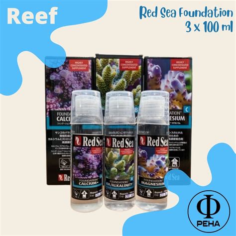 Jual Paket Red Sea Foundation ABC 3x100ml Redsea Repack Dosing Cup