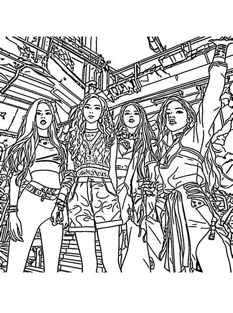 Kpop Coloring Pages Blackpink Coloring Online Free