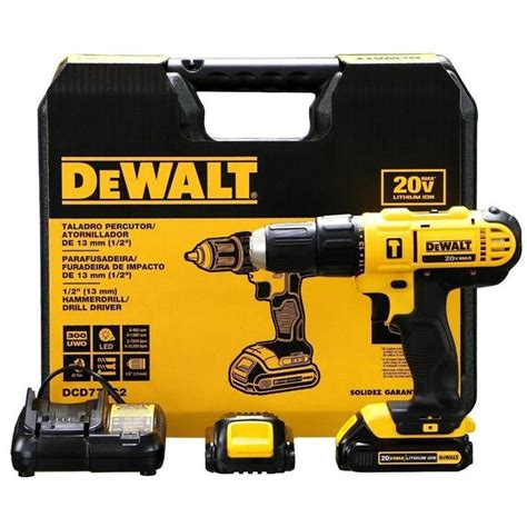 Parafusadeira Furadeira Impacto A Bateria Pol Dewalt Dcd C V