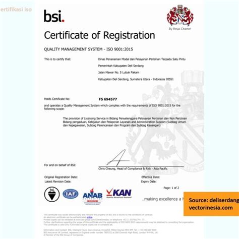 Proses Dan Contoh Sertifikasi ISO Serta Manfaatnya Vectorinesia