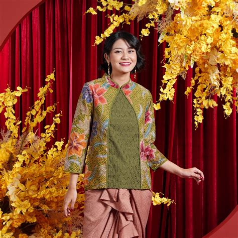 Jual Nona Rara Lonceng Encim Cny T Baju Kerja Blouse Batik