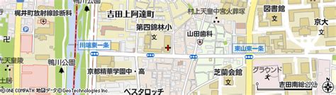 京都府京都市左京区吉田中阿達町1の地図 住所一覧検索｜地図マピオン