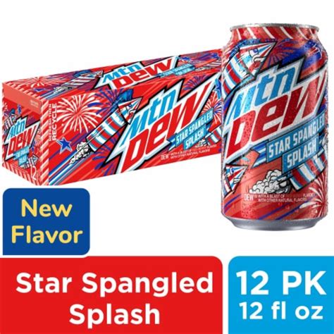 Mountain Dew Star Spangled Splash Soda Cans 12 Pk 12 Fl Oz Kroger