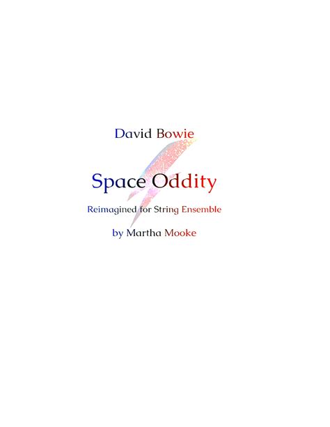 Space Oddity Arr Martha Mooke By David Bowie Sheet Music For