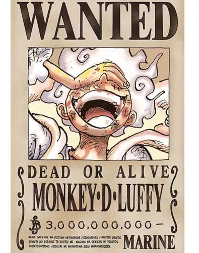 Poster De Lona Cartel De B Squeda De Luffy Wanted One Piece En Venta