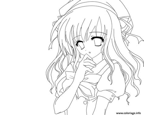 Coloriage Fille Manga 2 Dessin Manga à Imprimer