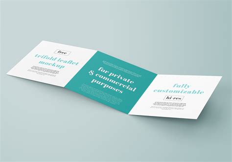 Free Trifold Square Leaflet Mockup Free Mockup World