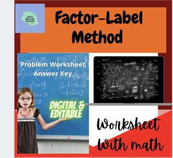 Factor Label Method Worksheet By Bold Biology Teacher TPT