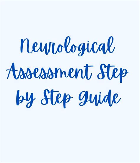 Neurological Assessment Step By Step Guide Etsy