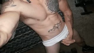 Hunky Tattoo Underwear Guy Flashes Dick For Cam Tube Gay Boy