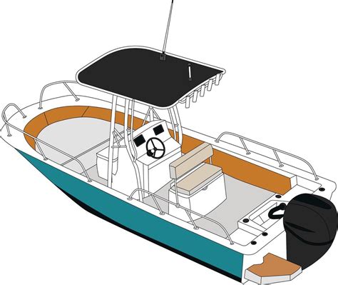 Top view fishing boat vector 40512719 Vector Art at Vecteezy