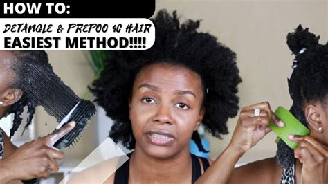 The Easiest Method To Detangle And Pre Poo Dry 4c Natural Hair Youtube