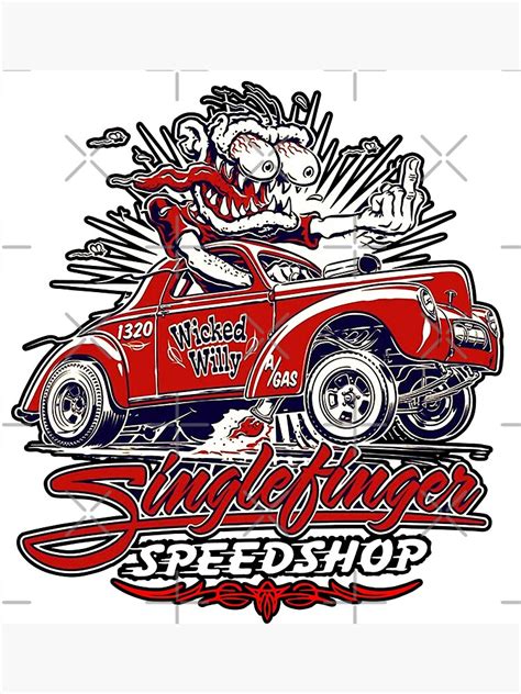 Hot Rod Speed Shop Poster For Sale By Kasperrelay Redbubble