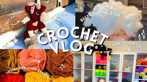 Crochet Vlog Craft Room Tour I Released My First Crochet Pattern