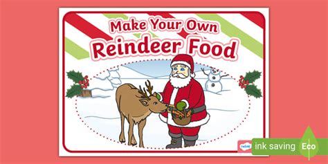 Reindeer Food Display Poster Twinkl Ks1 Lehrer Gemacht