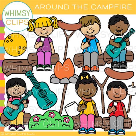 Around The Campfire Kids Clip Art Whimsy Clips