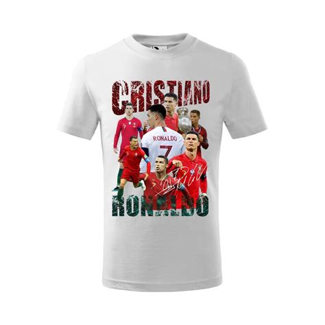 Tricou Personalizat Cu Imprimeu Cristiano Ronaldo Pentru Copii Bumbac