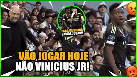 ZOMBOU GUARDIOLA PROVOCOU VINICIUS JUNIOR EM CAMPO E REAL MADRID