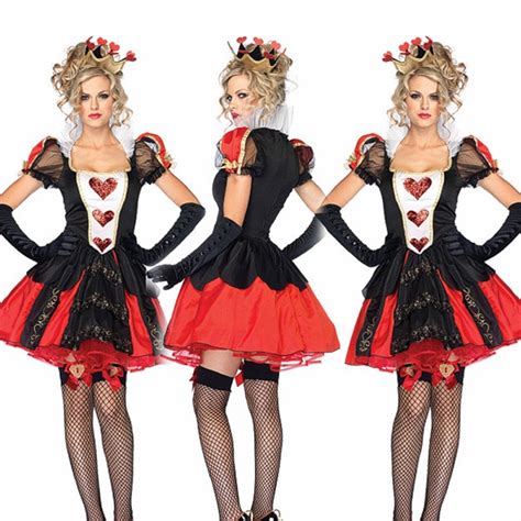 Alice In Wonderland Red Queen Of Hearts Costumes For Women Costume Sexy