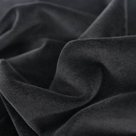 Tissu Velours Stretch Noir Oeko Tex Mercerine