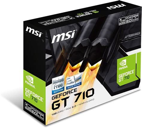 Tarjeta De Video NVIDIA GeForce GT 710 MSI 2GB GDDR3 1xHDMI 1xDVI