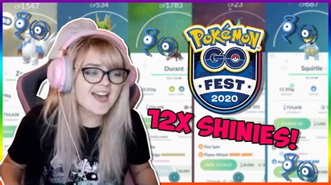 Pokemon Go Fest 2020 Shiny Reaction Compilation 12 Shinies In One Weekend Youtube