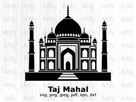 Taj Mahal Svg Taj Mahal Vector Cutting Files For Silhouette Cameo