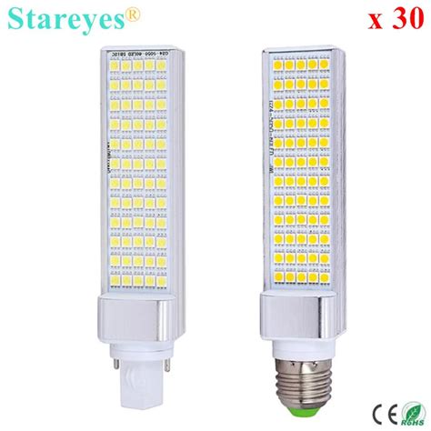 Free Shipping 30 Pcs G24 G23 E27 12w Smd 5050 60 Led Pl Corn Bulb Led