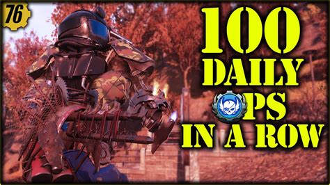 Fallout 76 100 Daily Ops In A Row Rewards And Legendary Drop Statistics Youtube