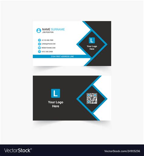 Creative corporate business card design Royalty Free Vector