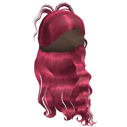 Wavy Tied Up Swept Hair Hot Pink Roblox