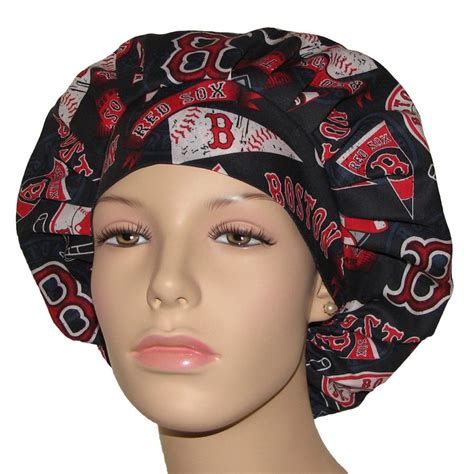 Scrub Caps Boston Red Sox Pennant Fabric Scrubheads Red Sox Etsy