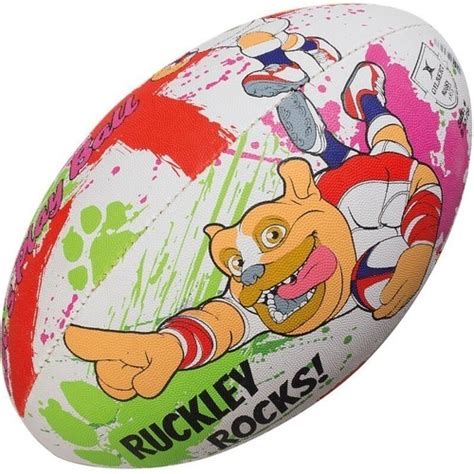 Gilbert Mini Ballon De Rugby Mascottes Ruckley Rocks Taille 1 Colizey