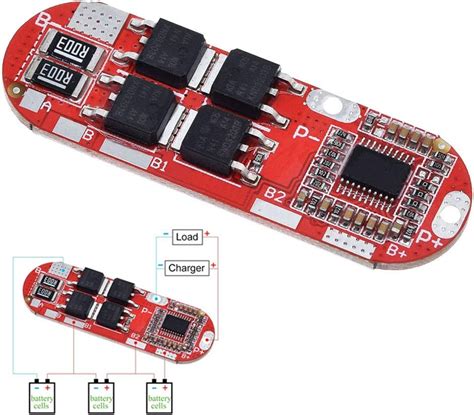 3S 4S 5S BMS 25 A 18650 Li Ion Lithium Battery Protection Circuit De