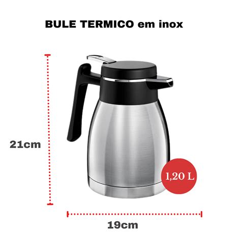 Bule Termico Gatilho Garrafa Para Cafe Ch A O Inox Grande