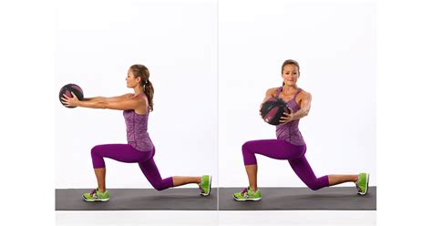 Reverse Lunge With A Twist Best Lunge Variations Popsugar Fitness