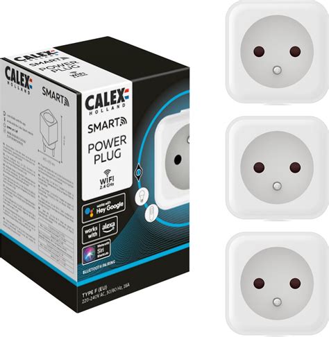 Calex Slimme Stekker Set Van 3 Stuks Smart Plug Be Fr Wifi