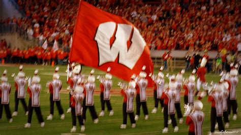 University Of Wisconsin Flag Although This Is A Blurry Sho Flickr