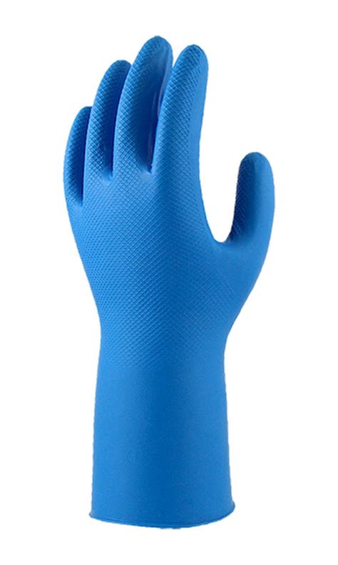 Grippaz 308 Blue Long Nitrile Gloves Box Of 50 Blue S Shop Online At