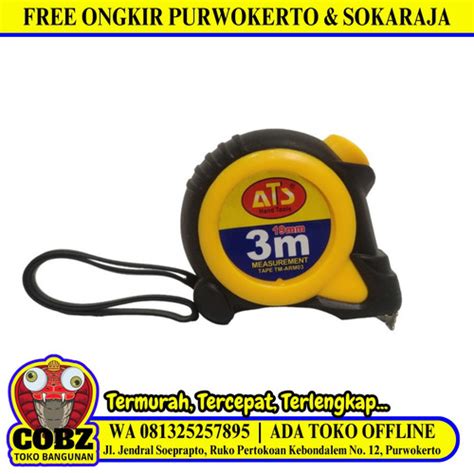 Jual 3 M ATS Meteran Alat Ukur Tukang Bangunan Measuring Tape Kab