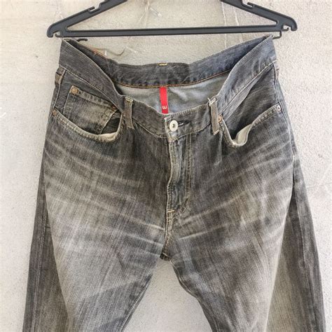 Uniqlo Uniqlo Uj Distressed Patches Acid Wash Denim Grailed