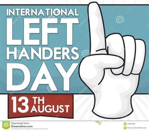 Left Hand Glove Reminding To Celebrate International Left Handers Day