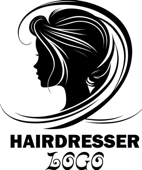 Hairdresser logo. Women. Vector logo for hairdresser. Woman with long ...