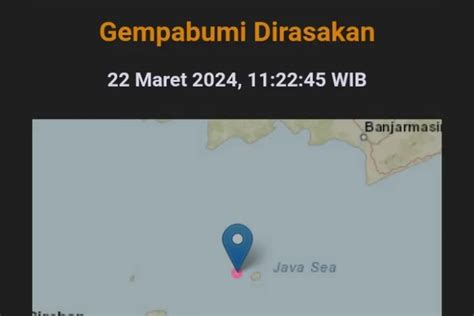 Gempa Berskala Magnitudo Guncang Tuban Jatim Jumat Siang Ini