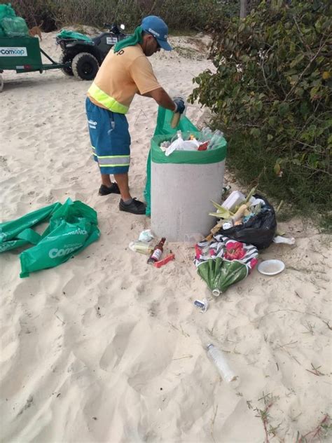 Serviço de limpeza recolhe 119 toneladas de lixo das praias de