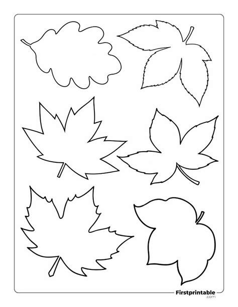 Plantillas de hojas de otoño y otoño Firstprintable in 2024 Leaf