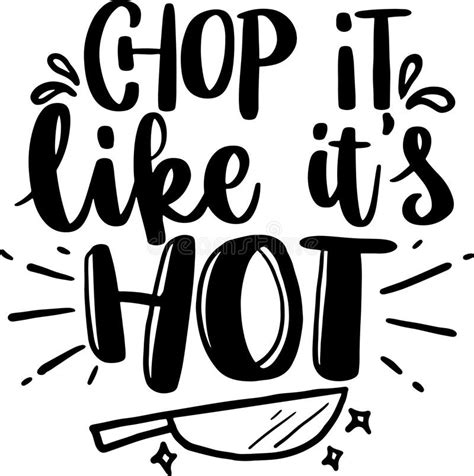 Chop It Like It Is Hot Hair Salon Poster Vector Illustration Stock Vector Illustration Of